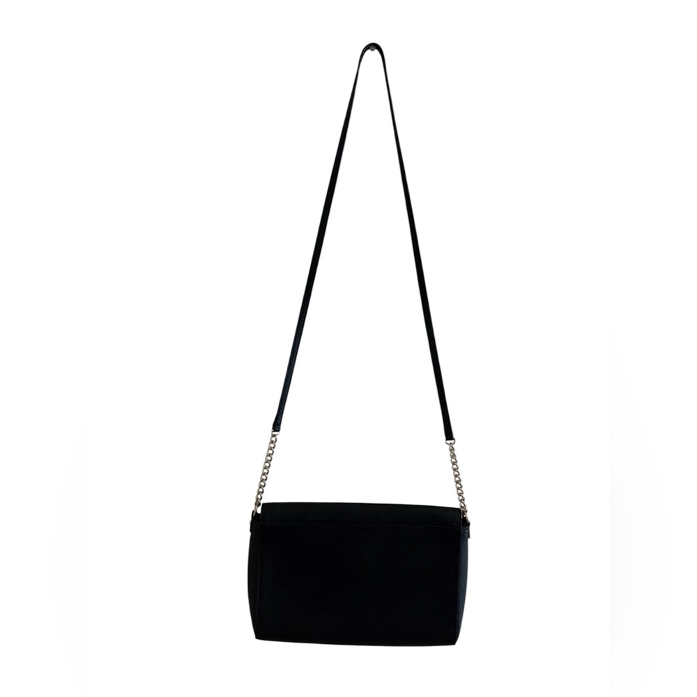 Kate Spade New York flap black leather gold hardware Crossbody bag - Picture 3 of 10